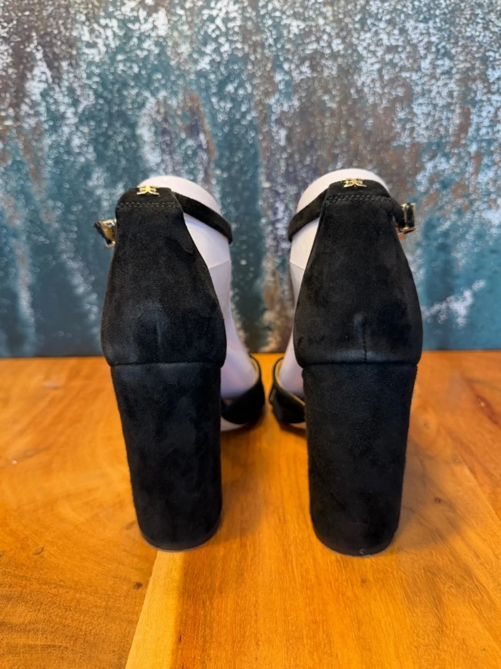 Sam Edelman Classic 2010s Black Suede‎ Block Heel Sandals 7